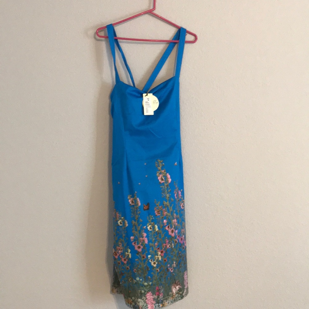 Lindy Bop blue sheath Butterfly dress
